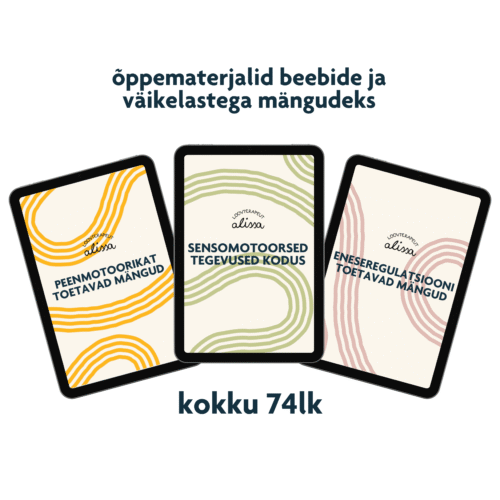 õppematerjalid beebide ja väikelastega mänguks